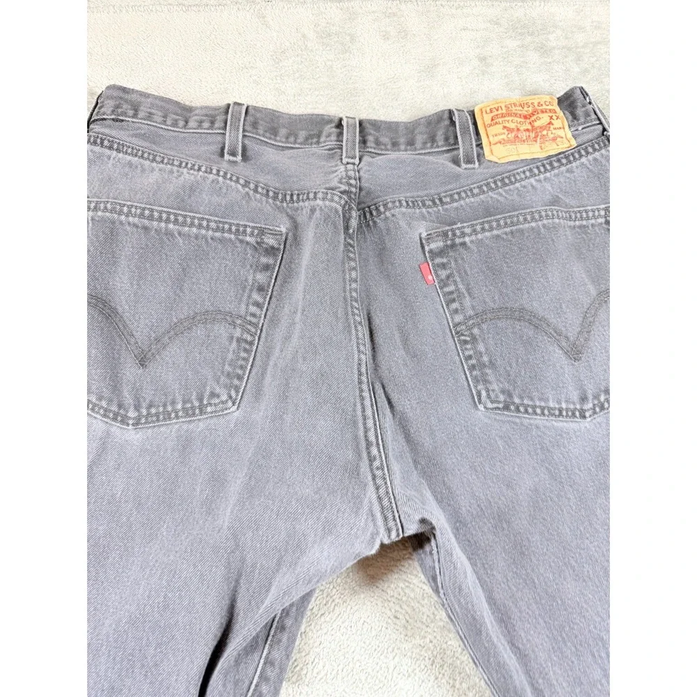 Vtg Levi's 501 Faded Black Jeans 38x30 (36x29) Button Fly